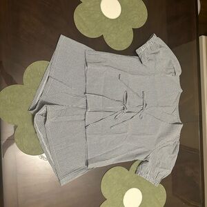 Women's Black and White gingham  bow tie top &shorts set